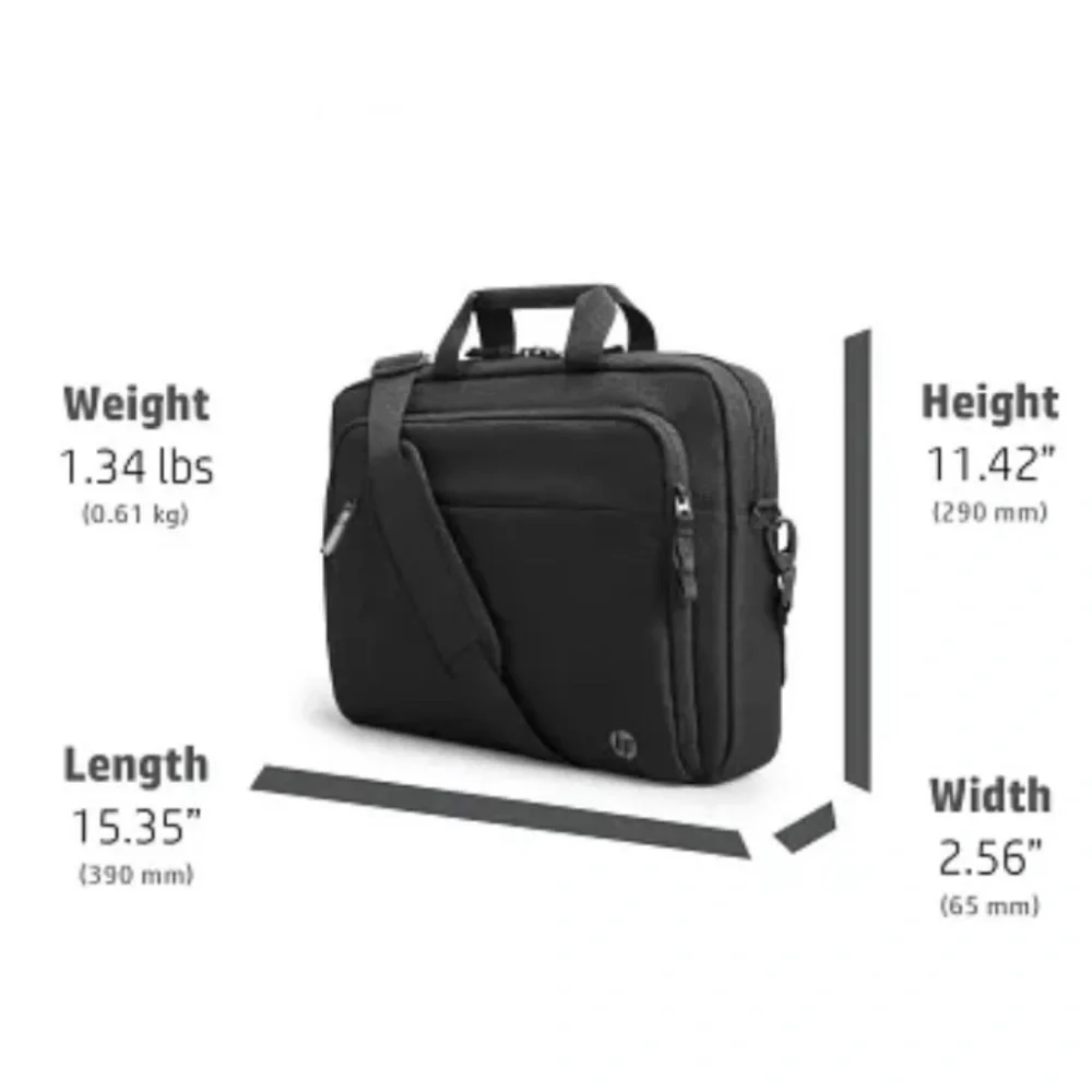📍NEW—HP Black 15.35” Length Laptop Bag With Shoulder Pad Strap